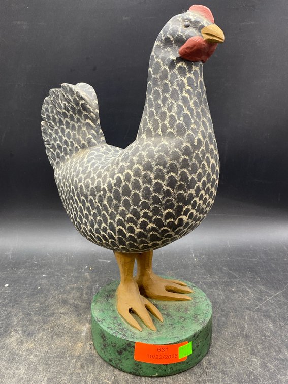Wooden Folk Art Rooster Figure