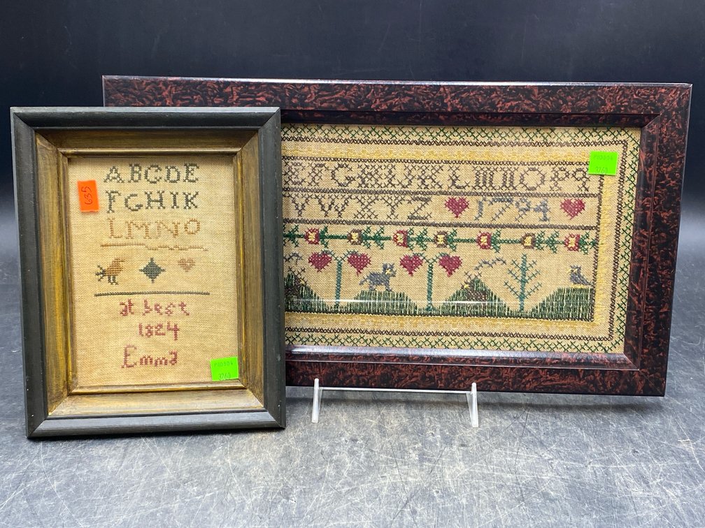 Framed Needlework Samplers