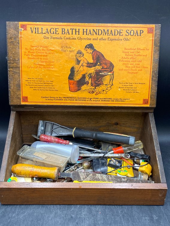 Replica "Village Bath Homemade Soap" Advertising Box