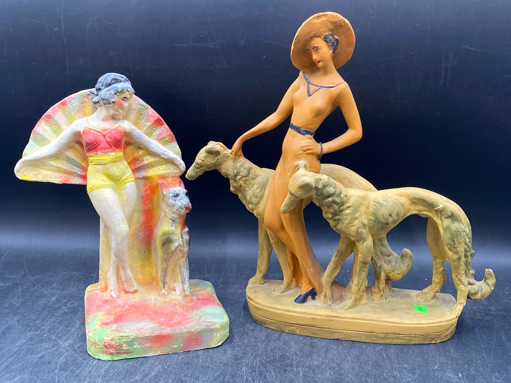 Carnival Chalkware Prizes Figures Lot of 2