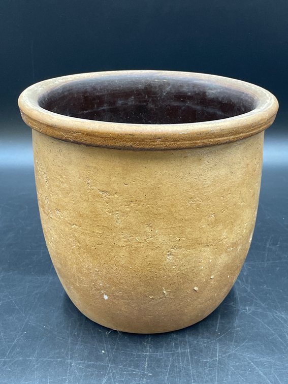 Rolled Rim Stoneware Storage Jar