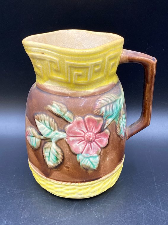 Majolica Ceramic Pitcher