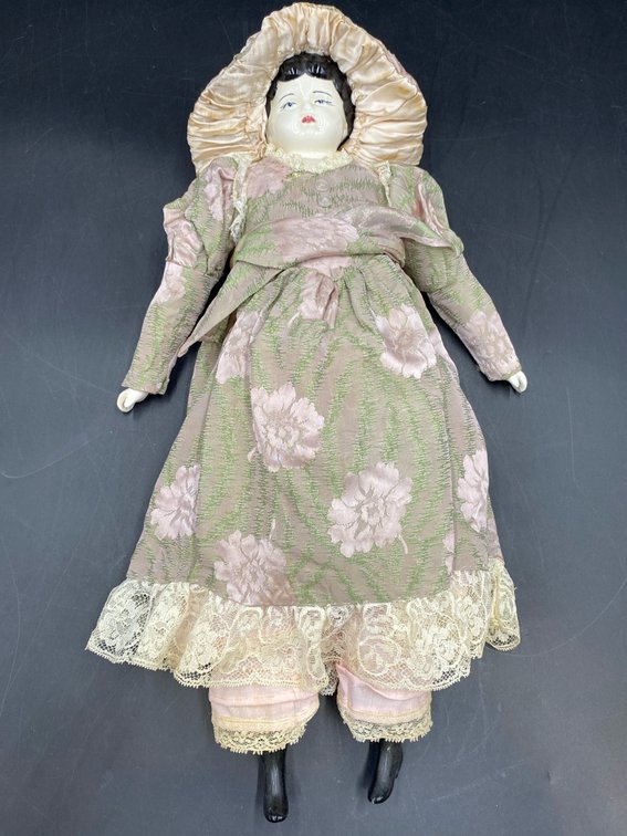 Ceramic Head Collector Doll Victorian Dress