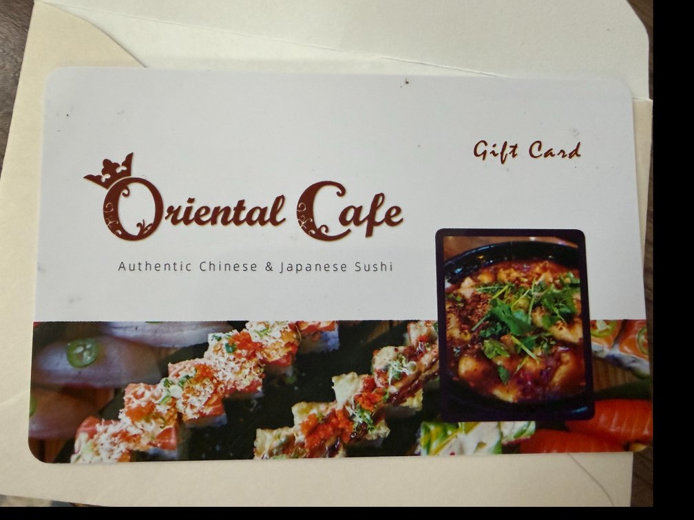 $25 Gift Certificate to Oriental Cafe