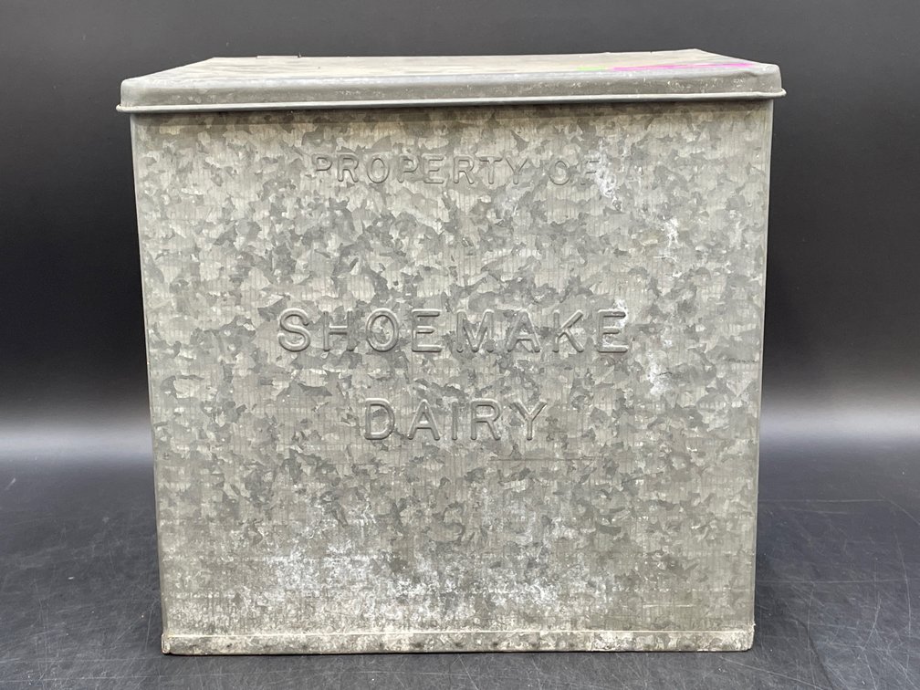 Shoemake Dairy Galvanized Metal Porch Milk Box