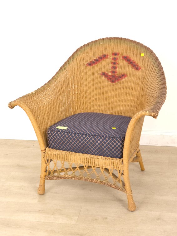 Antique Karpen Wicker Armchair