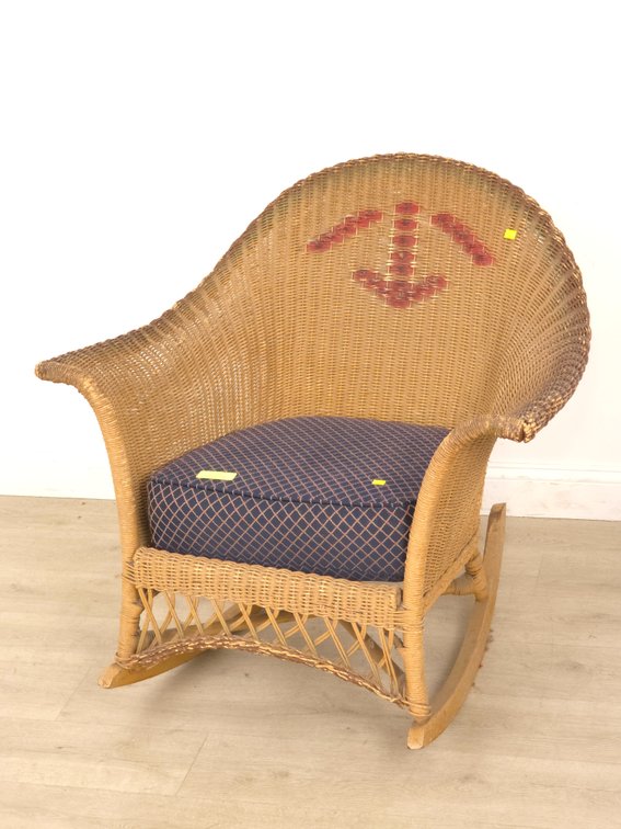 Antique Karpen Wicker Rocking Chair