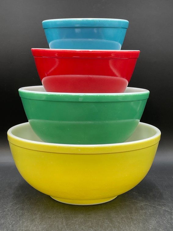 Pyrex Primary Color Nesting Mixing Bowl Set