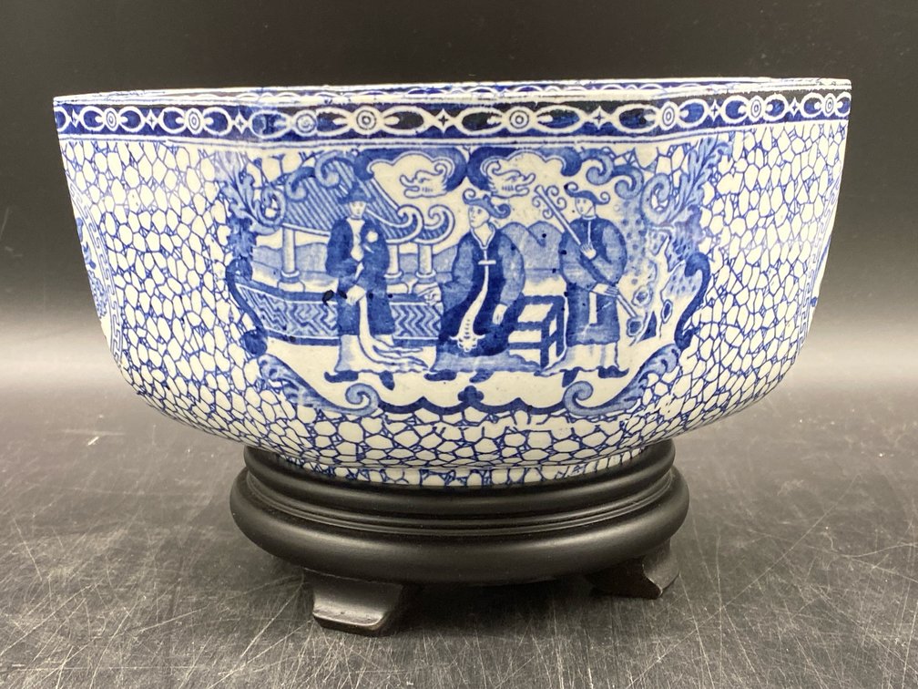 Wm Adams Chinese Bird Transferware Bowl