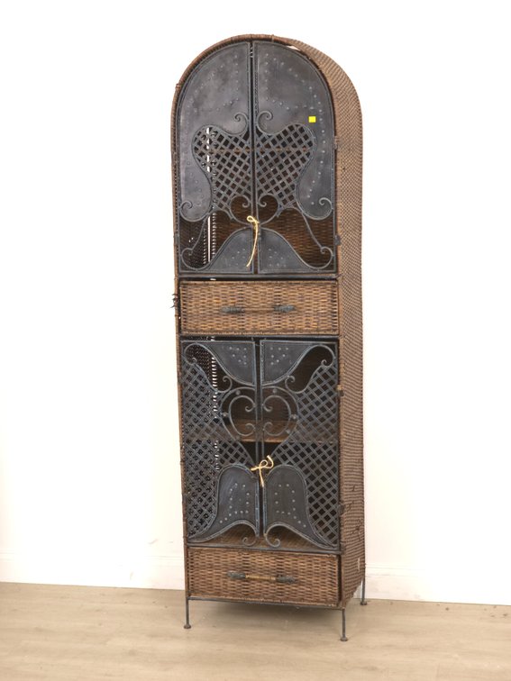 Arched Wicker Etagere