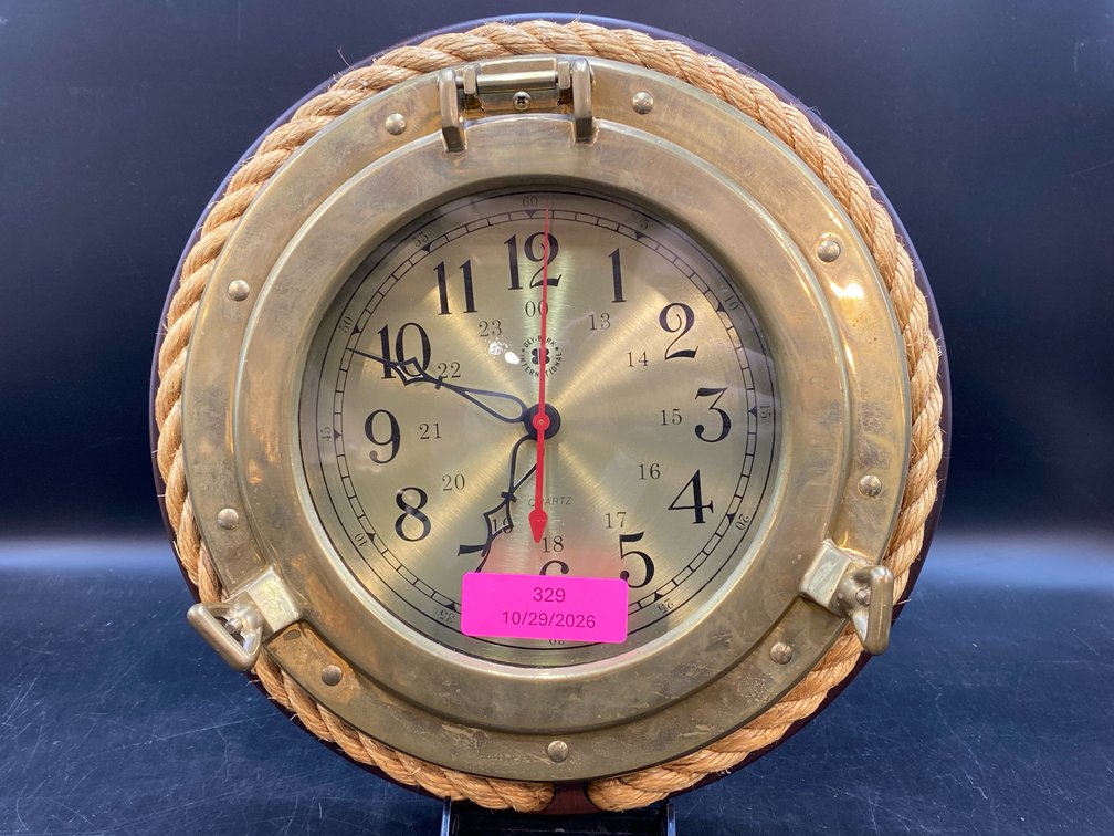 Bey-Berk International Porthole Quartz Clock