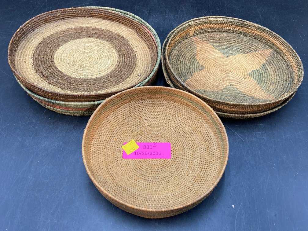 Handwoven Coiled Basket Trays