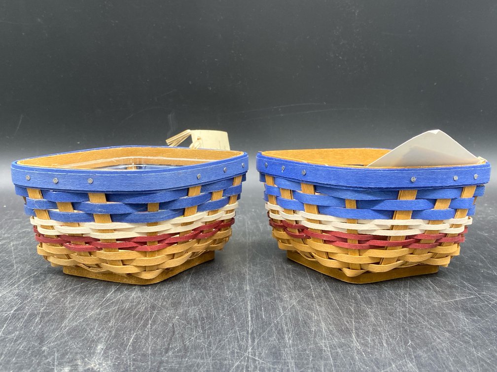 Longaberger American Celebration Small Wave Baskets