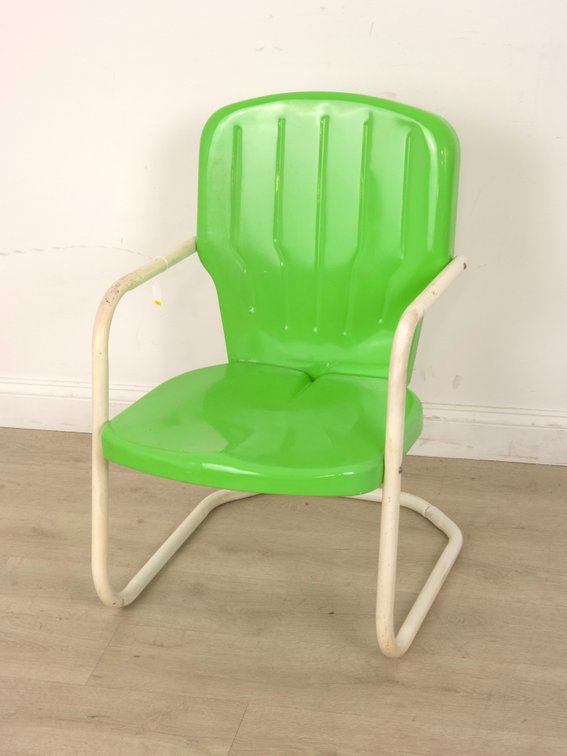 Vintage Metal Spring Porch Chair