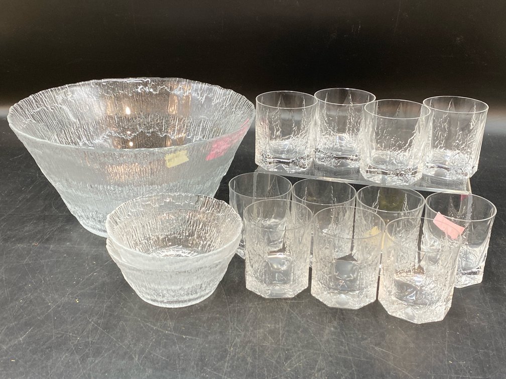 Textured Clear Glass Grouping