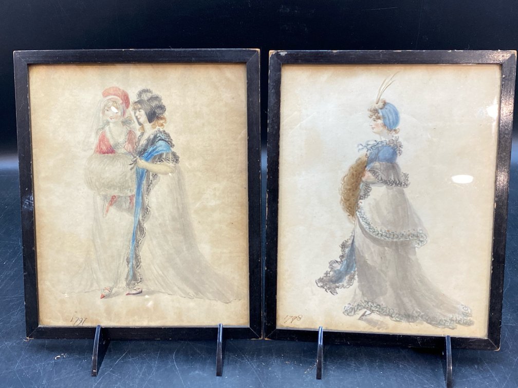 18th Century Fashion Watercolors