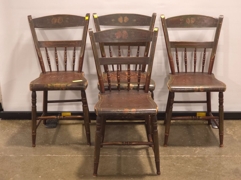 Paint Decorated Chair Set