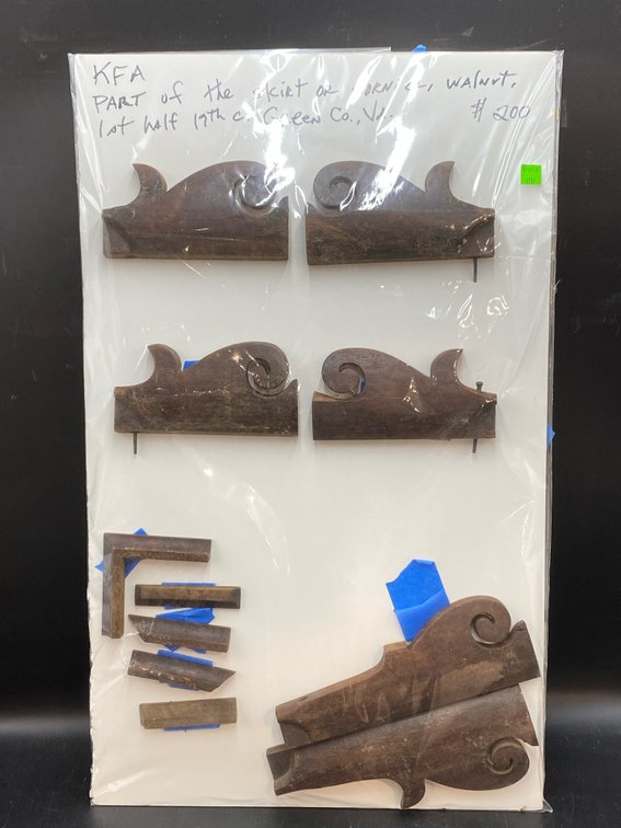 19th c Walnut Skirt Pieces