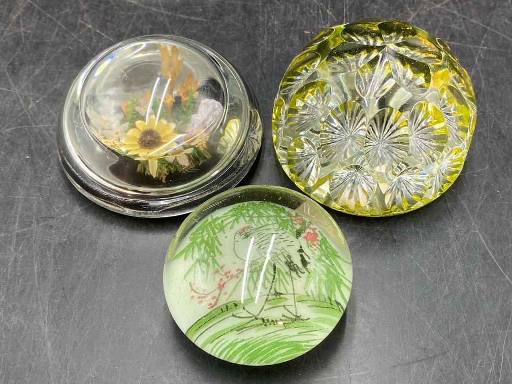 Dome Glass Paperweights