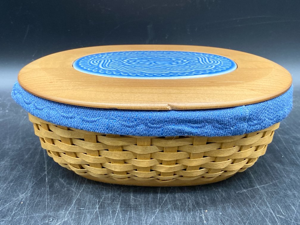 Longaberger Casserole Basket + Wood & Pottery Lid