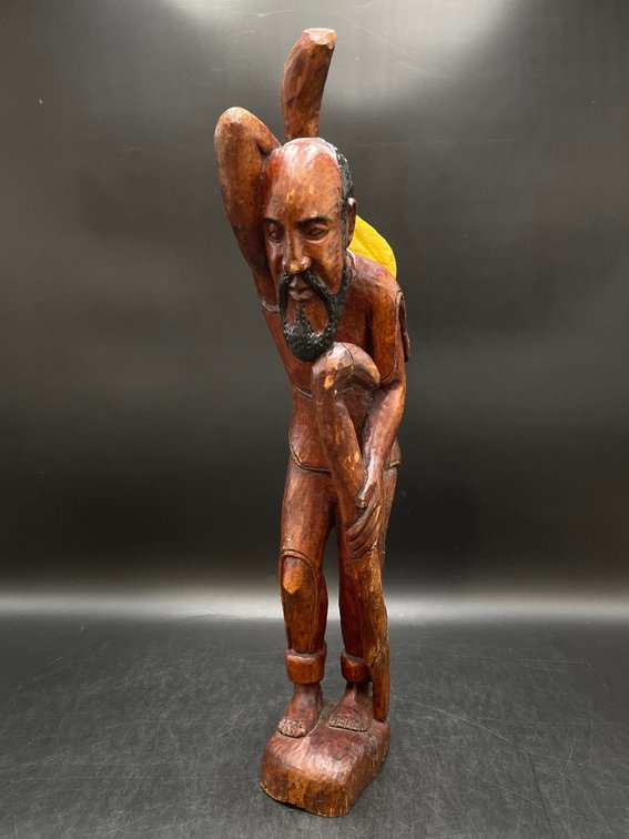 Wooden Caribbean Style Sculpture