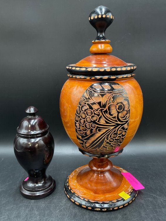Turned Wood Urns
