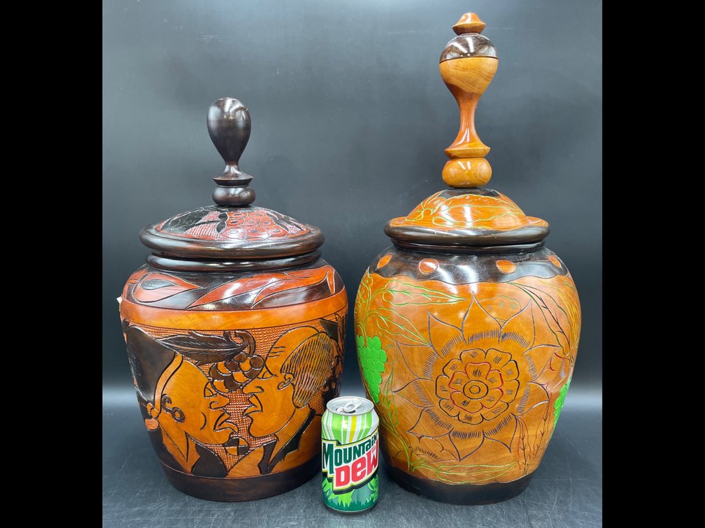Caribbean Folk Art Urns