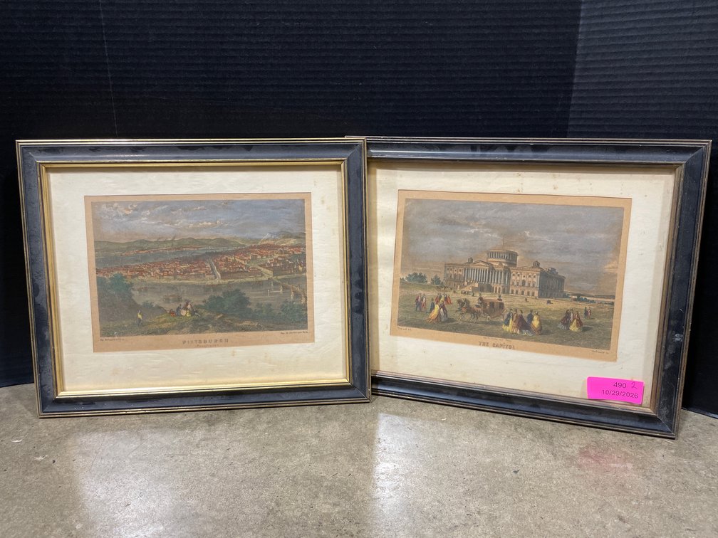Framed French Images, DC Capitol & Pittsburgh