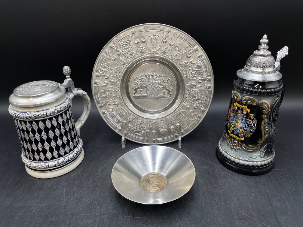 German Pewter Steins & Related