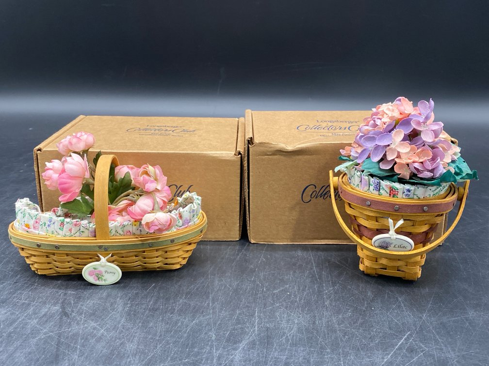 Longaberger Collector's May Series Mini Flower Baskets