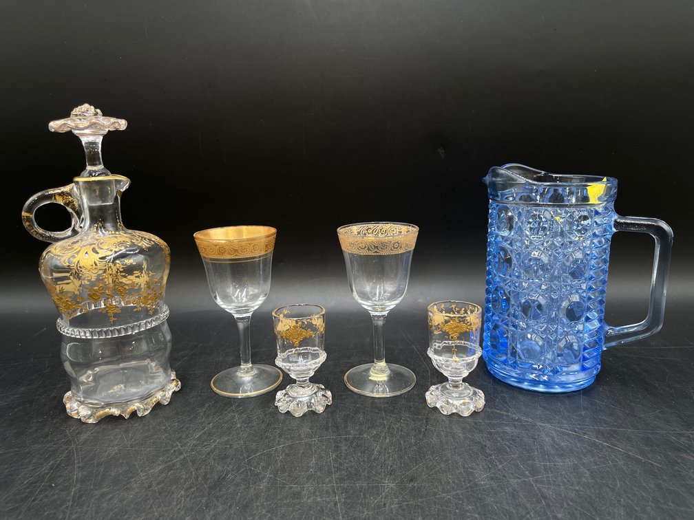 Ornate Gilt Glassware & Related