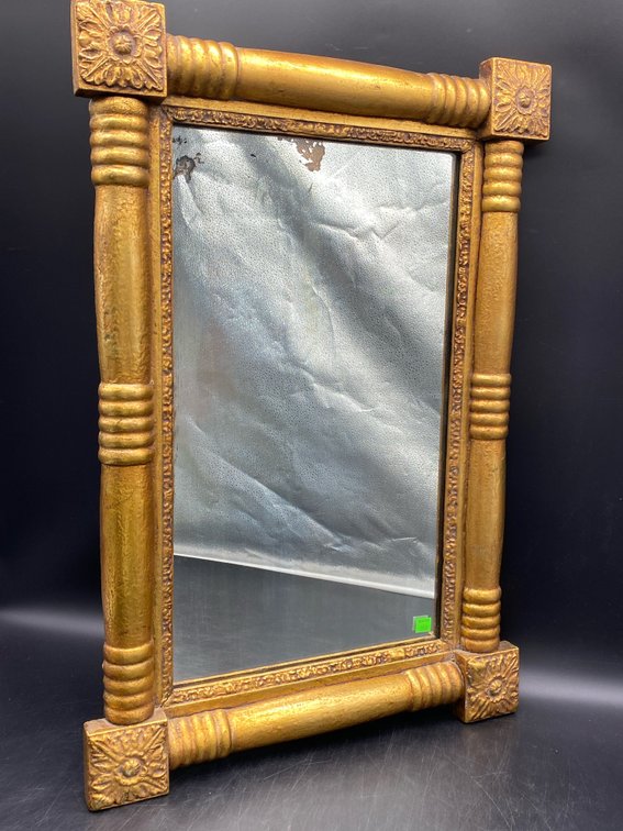 American Empire Style Giltwood Wall Mirror