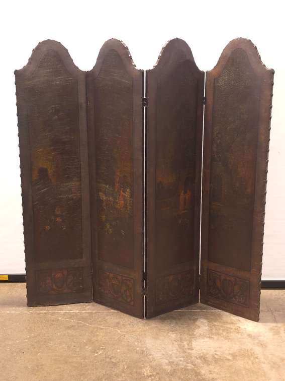 Antique Leather Screen