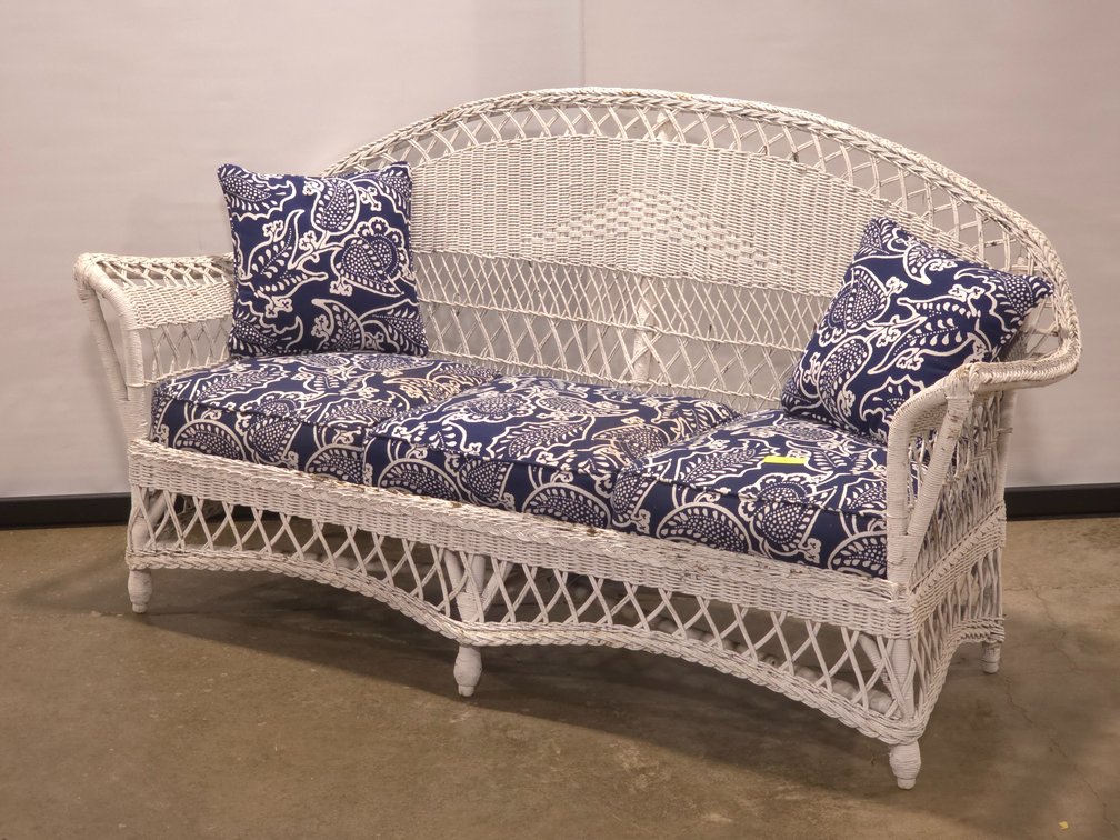 White Wicker Sofa