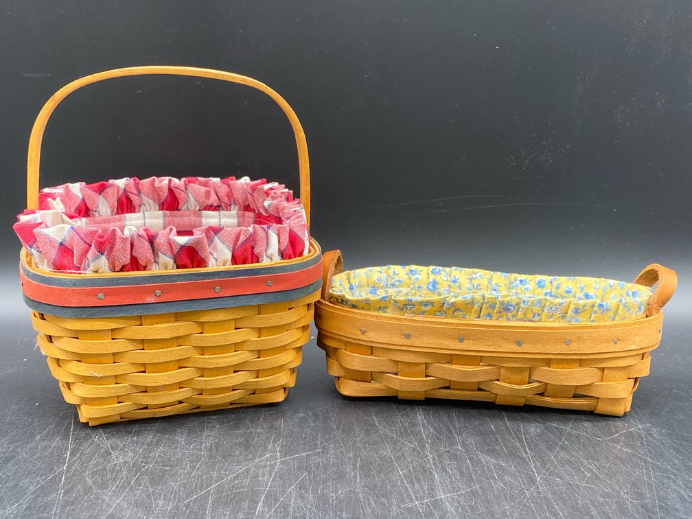 1994 2001 Longaberger Small Basket Duo