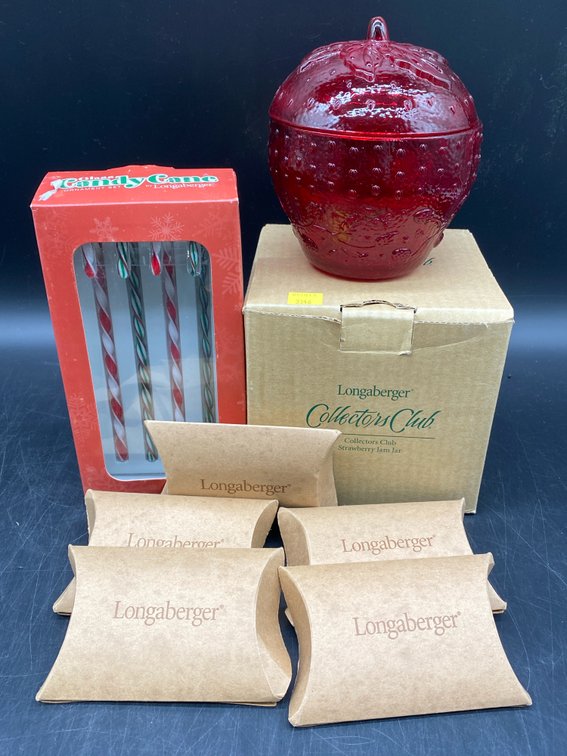 Longaberger Jar and Accessories