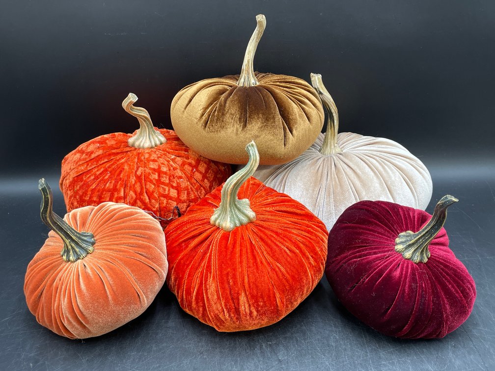 Velvet Decorative Pumpkins