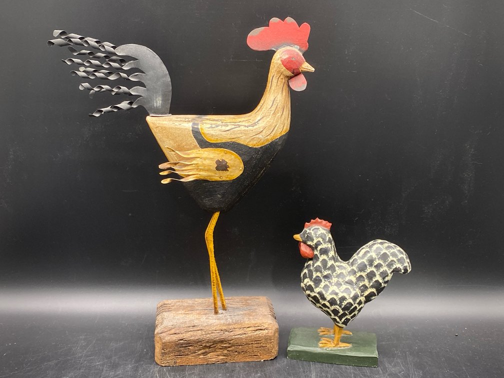 Decorative Rooster Figures