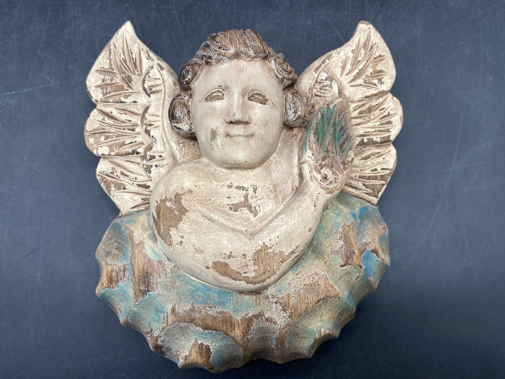 Carved Cherub Wall Hanging