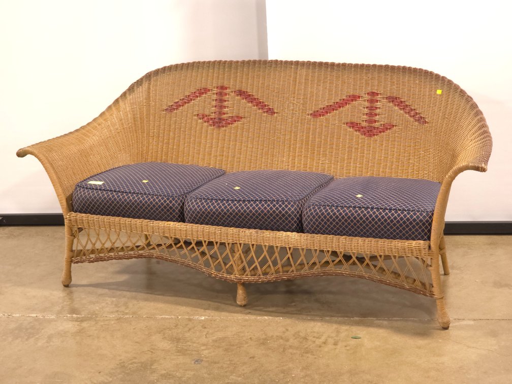 Antique Karpen Wicker Sofa