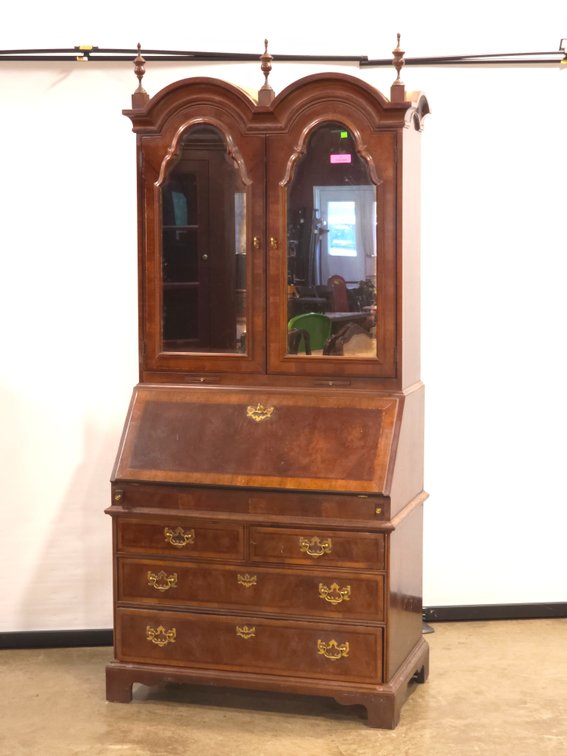 Aston Court Smoked Glass Secretary Bookcase