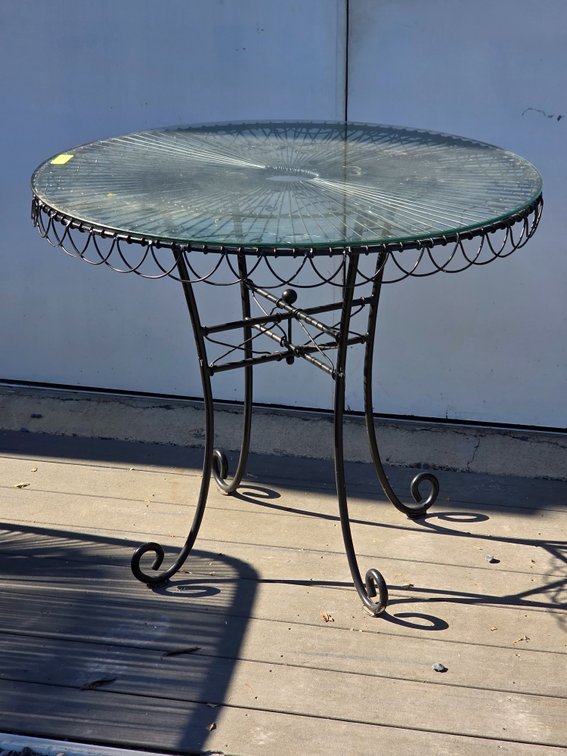 Glass Top Patio Table