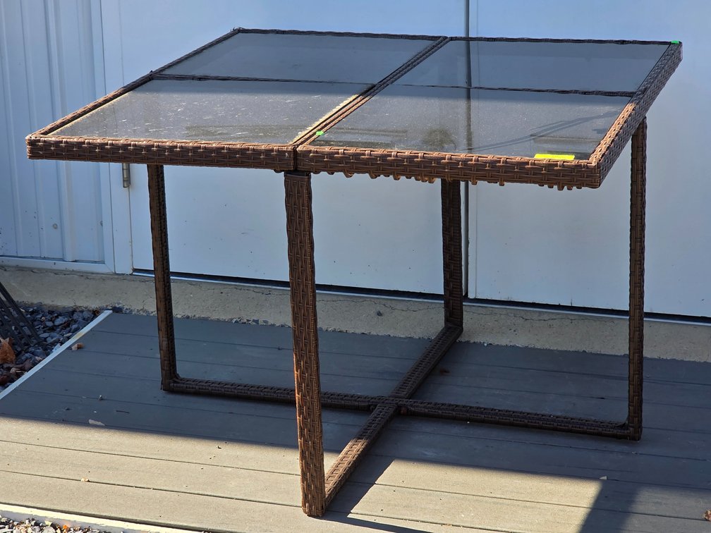 Smoked Glass Patio Table