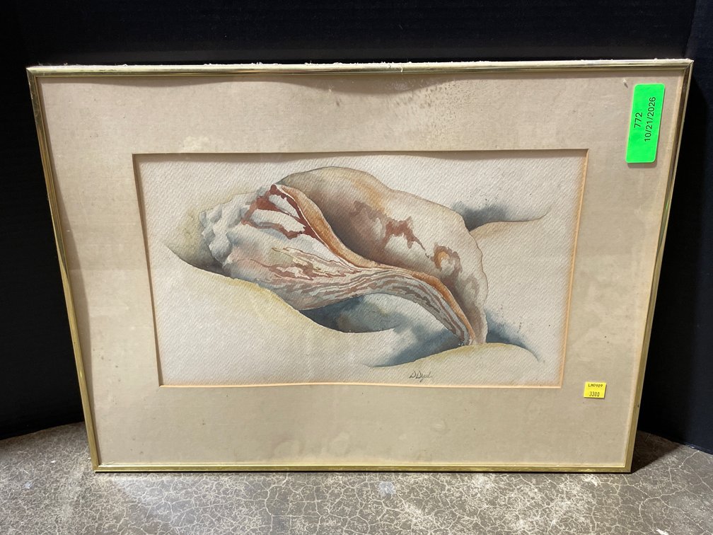 D. Dyal Framed Abstract Watercolor