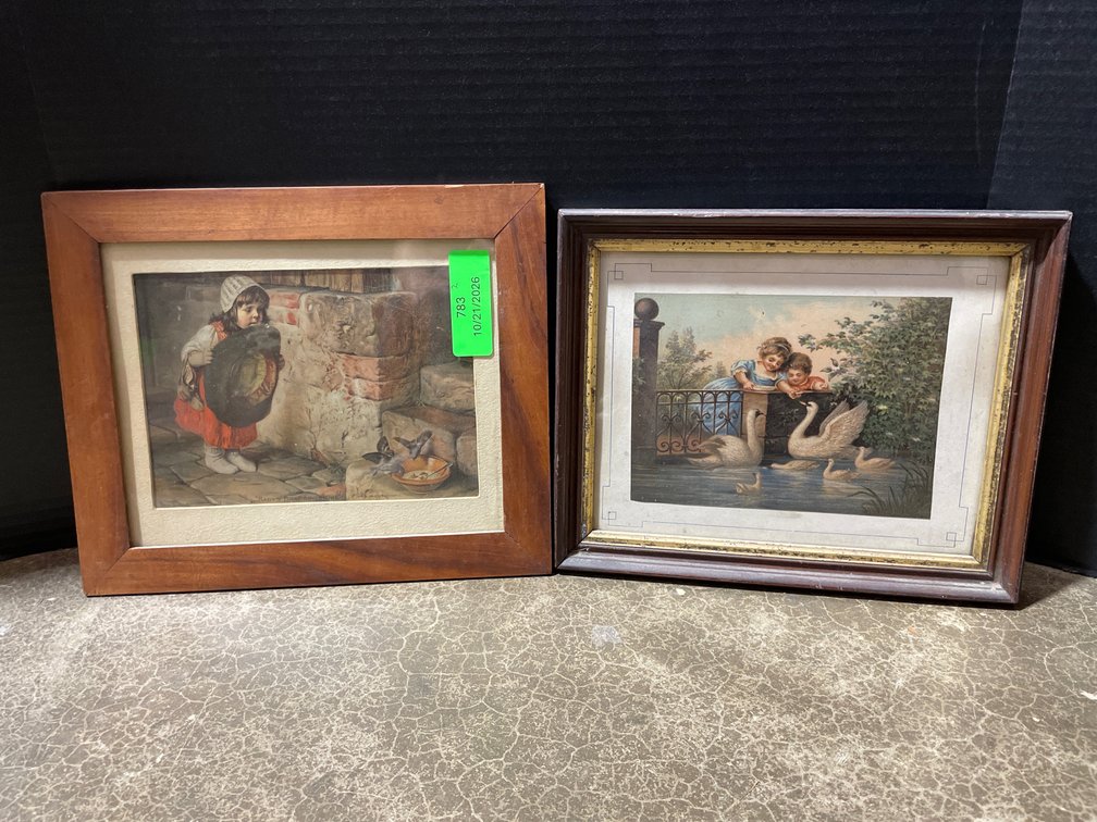 Framed Child Scene Prints