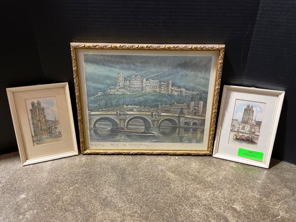 Framed European Architecture Prints