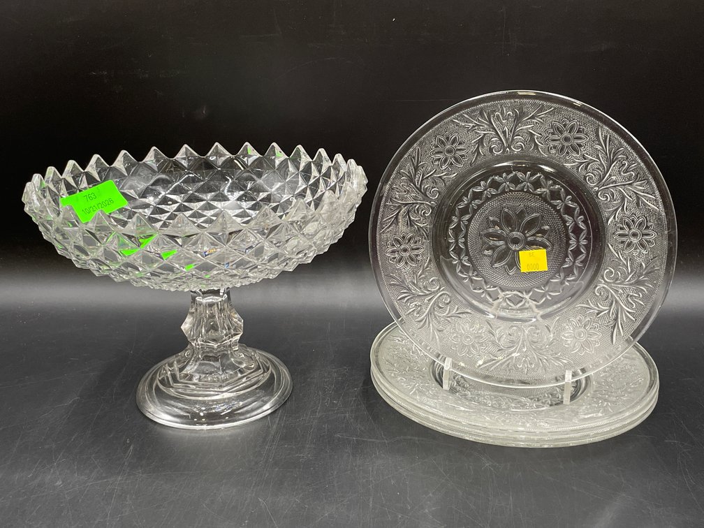 Flint & Depression Glass Grouping