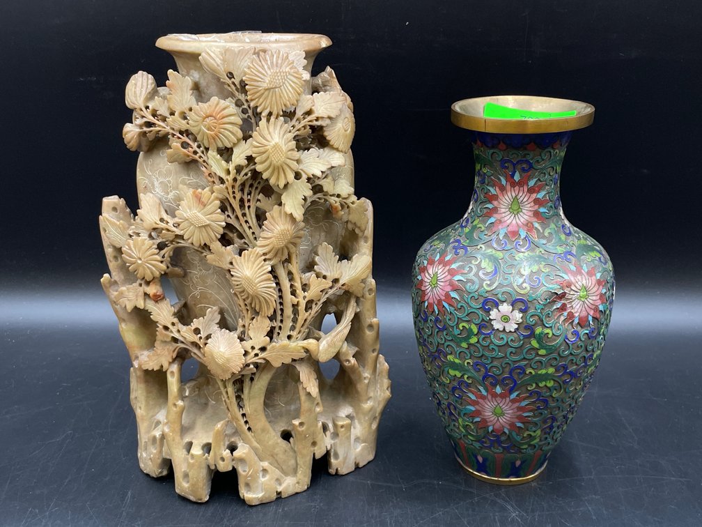 Decorative Chinoiserie Floral Vases