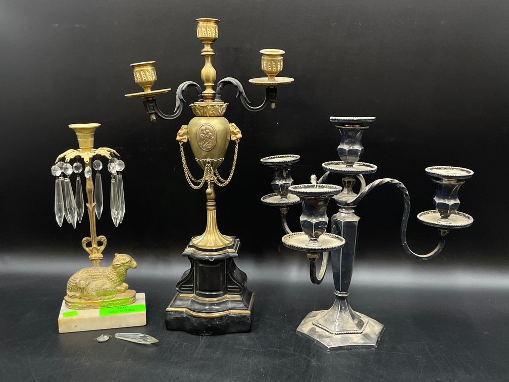 Ornate Candelabras & Candlestick