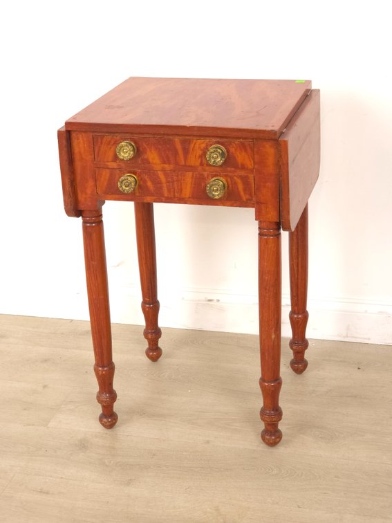19th c. Grain Painted New England Side Table